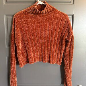 Cropped Burnt Orange Sweater & Cropped Open Back Navy Blue Sweater